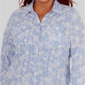 Ny Collection Women's Plus Size Stretch Shirt